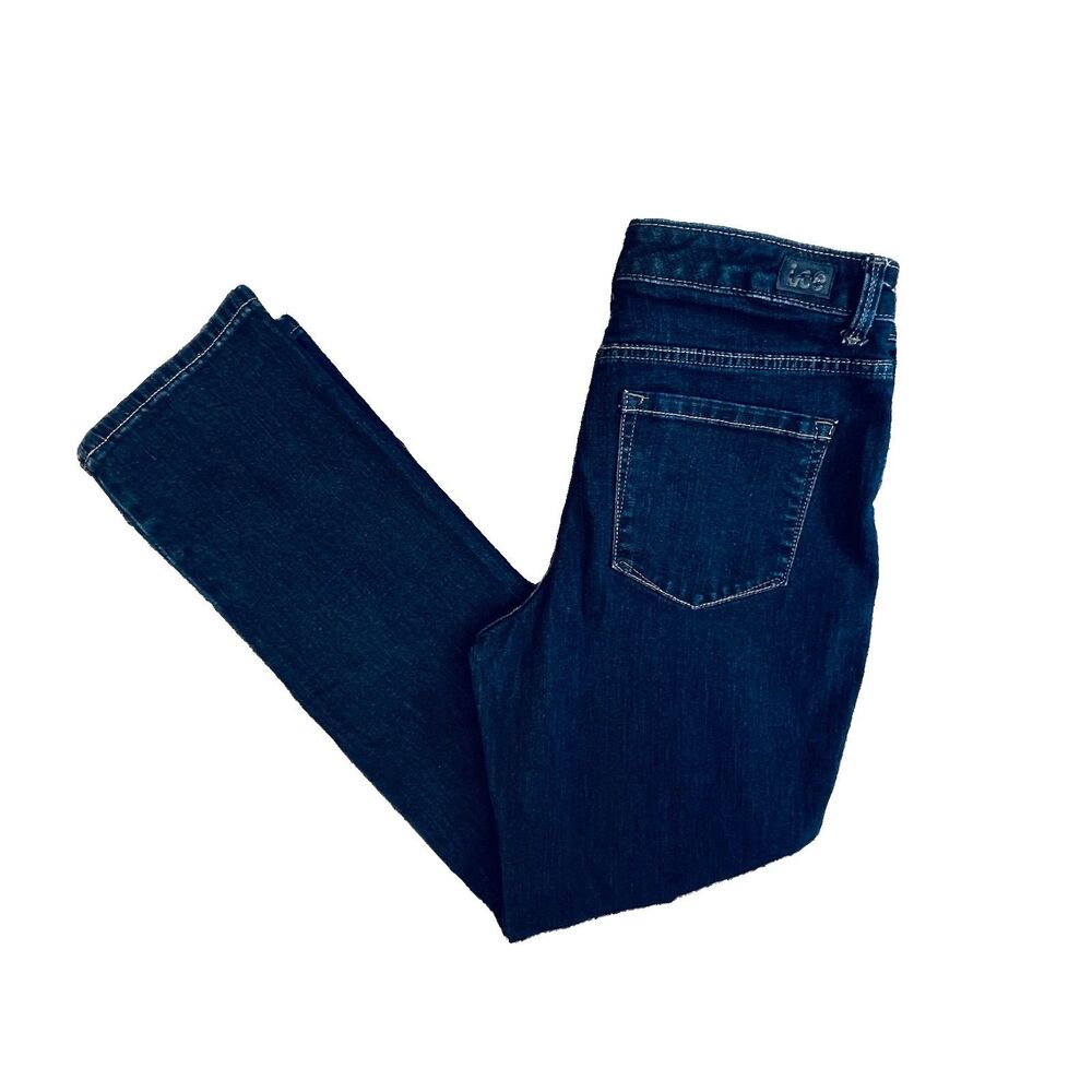 Lee Relaxed Fit Straight Leg High-rise Sz 10 Dark Wash